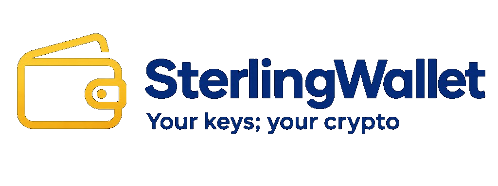 SterlingWallet logo branding — your keys your crypto UK wallet app